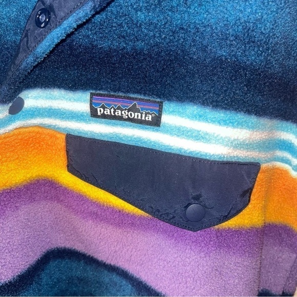 Patagonia Men's Fitz Stripe Snap Up Synchilla Size XS - Picture 2 of 5